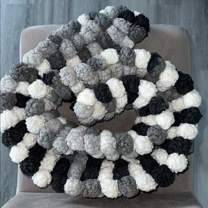 Scarf, shoulder wrap, 70” long, hand knitted crochet